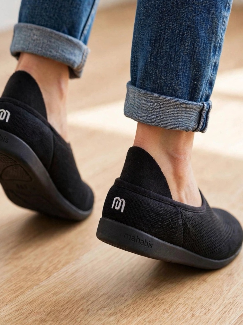 mahabis Summer Slip-On Mesh Slippers Black EU 37 / US 6.5-7 - Picture 2 of 7